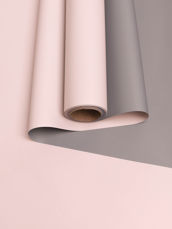 Пленка матовая 65мкм 58см х 10м двухцветная графит/магнолия