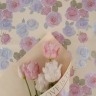 Пленка матовая 58смх58см 20 листов 65мкм Розы шампань