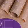 Бумага крафт 40г/м2, 70см x 10м, Снежинка NEW, белый