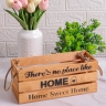 Ящик деревянный интерьерный 30х12х12см "Home" веревочные ручки темно-желтый Ящик деревянный интерьерный 30х12х12см "Home" веревочные ручки темно-желтый