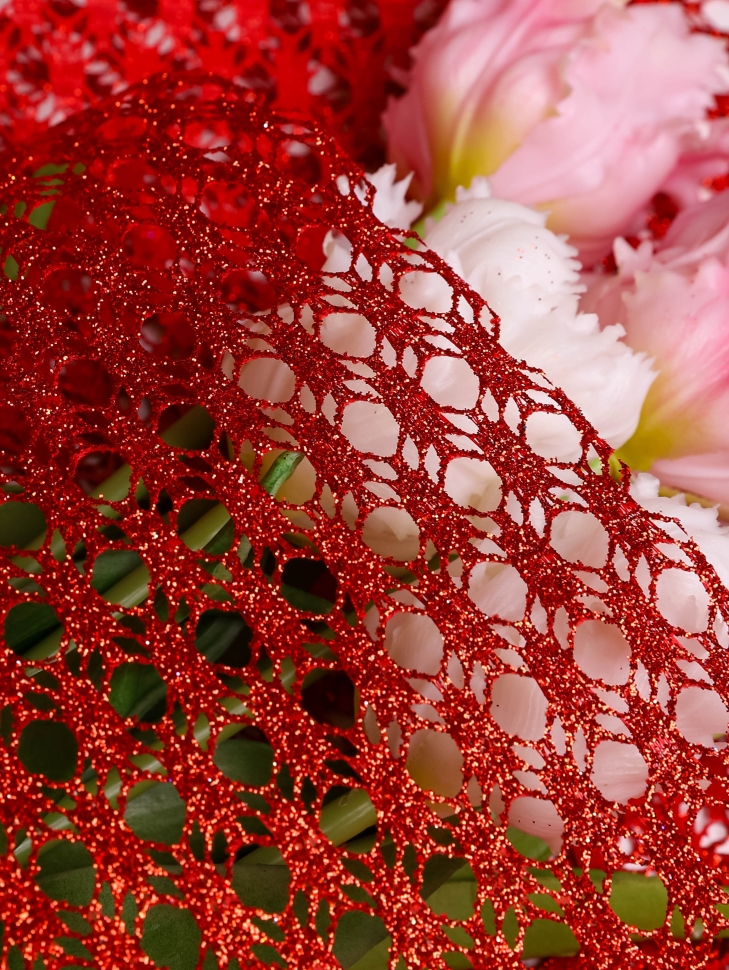 Сетка Ажурный мир 48 х 5ярд красный Сетка Ажурный мир 48 х 5ярд красный