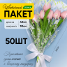 Пакет цветочный Рюмка 30/40 Мелодия Цветочки салатовый 50 шт