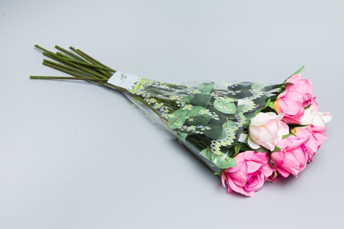 Пакет цветочный Рюмка 30/40 Мелодия Цветочки салатовый 50 шт