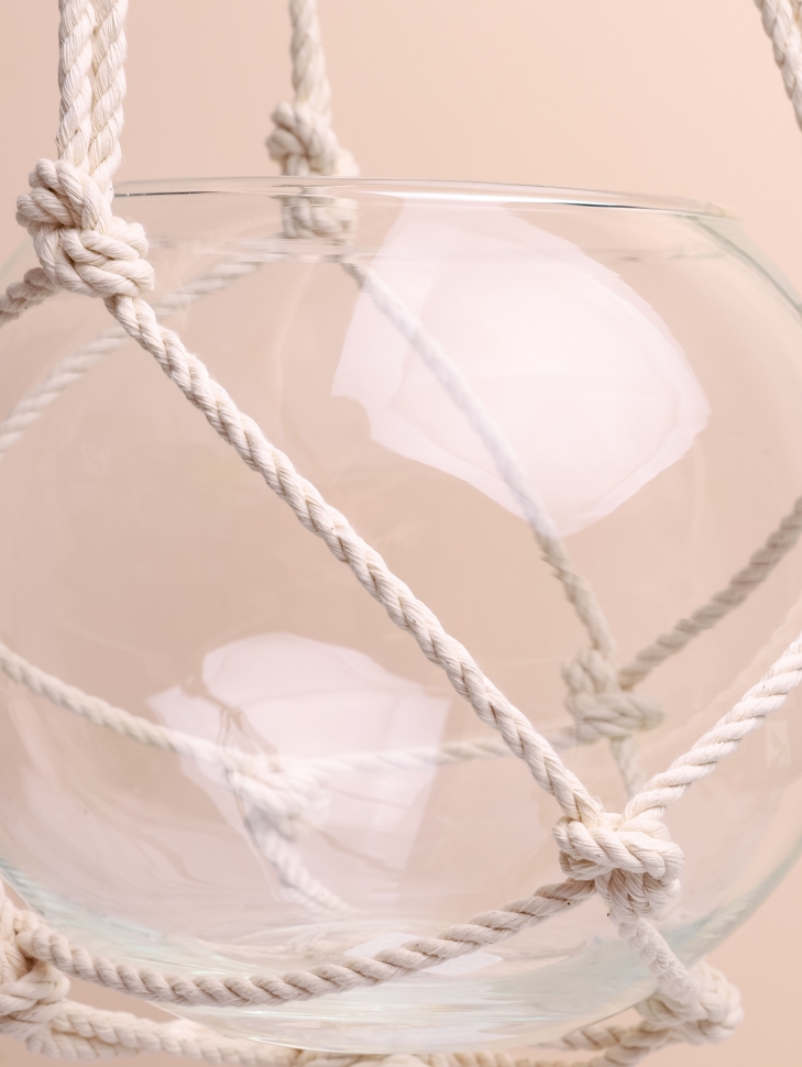 Ваза стекло Шаровая №2069-В 4л, D21,3x18,8см  в сетке