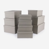Коробка прямоугольник набор из 10шт 37,5х29х16см K112 твид серый