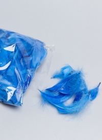 Перья цветные  9см 12гр, П синий