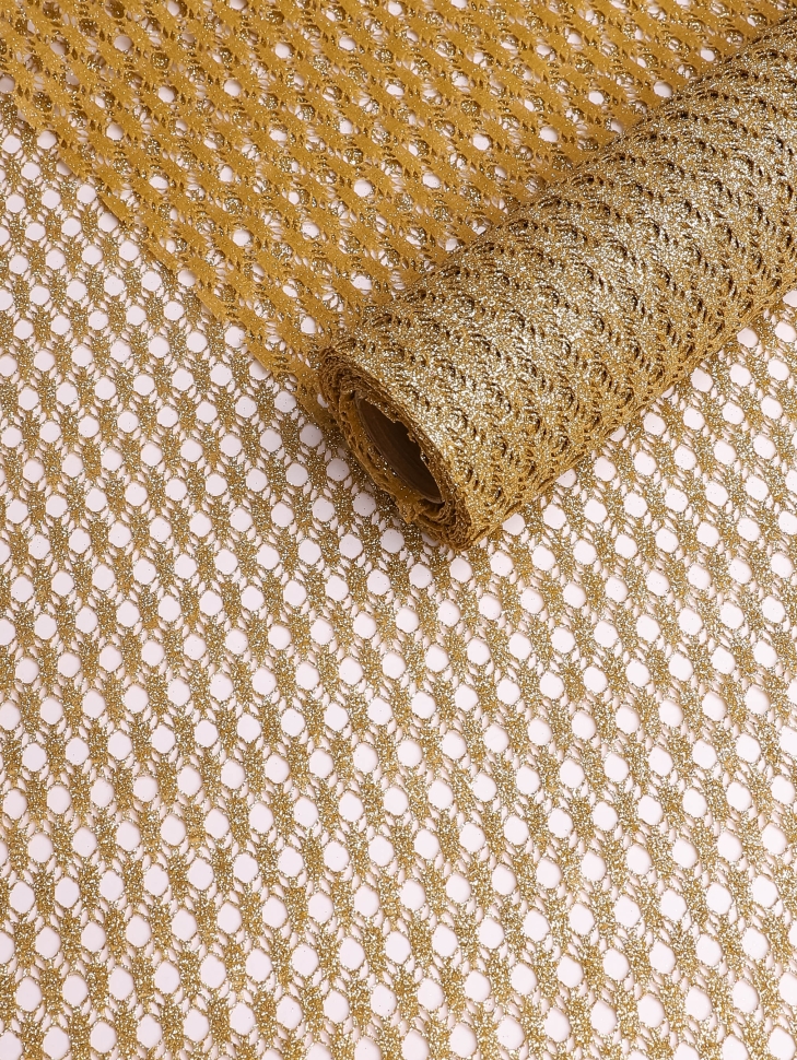 Сетка Ажурный мир 48 х 5ярд золото