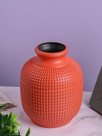 Ваза пластиковая H20 х D11х7х8,5см AS3567 оранжевый