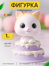 Фигурка Котенок 5х5х8,5см 7017-1 фиолетовый