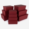 Коробка прямоугольник набор из 10шт 37,5х29х16см K111 твид малина