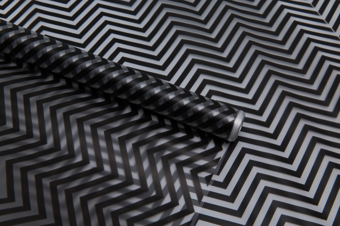 Пленка матовая Зигзаг 70см х 10м чёрный