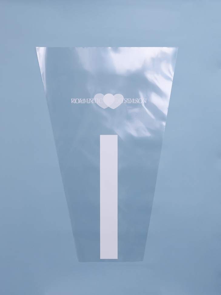 Пакет цветочный Конус 27/40/12,5 Романтика белый 50 шт