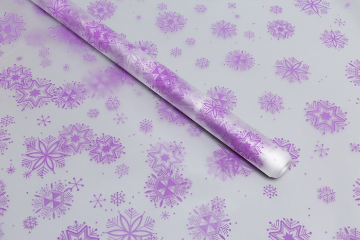 Пленка матовая Салютики 70см х 10м сиреневый темный Пленка матовая Салютики 70см х 10м сиреневый темный