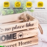 Ящик деревянный интерьерный 30х12х12см "Home" веревочные ручки экзотик Ящик деревянный интерьерный 30х12х12см "Home" веревочные ручки экзотик