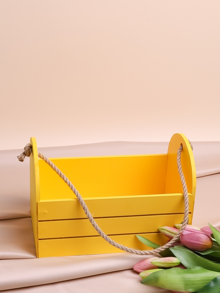 Ящик Флора H17/14х25,5х15см № 6 лимонный