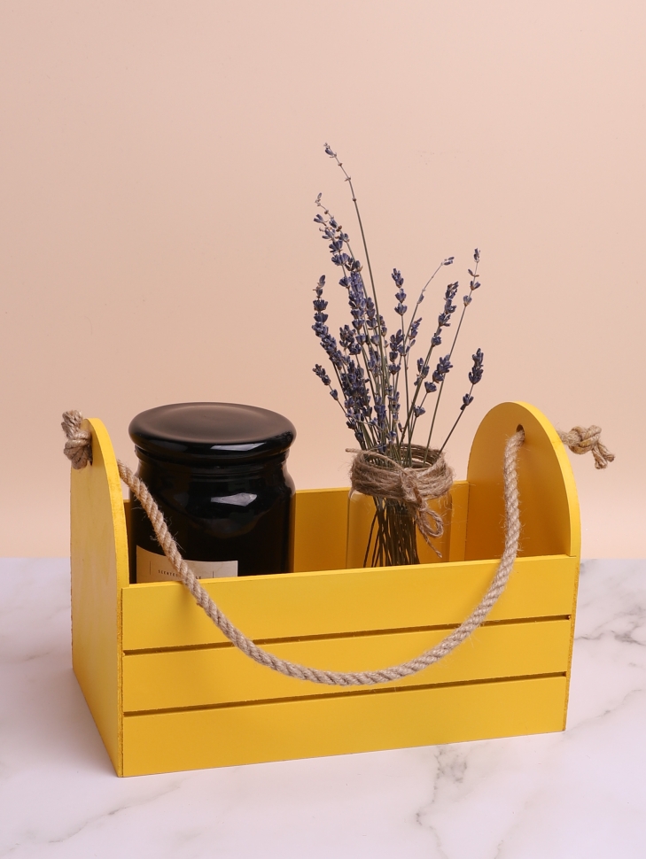 Ящик Флора H17/14х25,5х15см № 6 лимонный