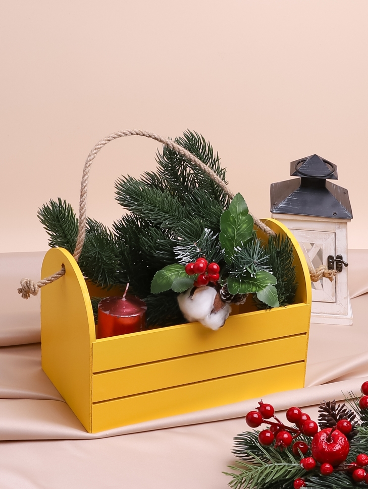 Ящик Флора H17/14х25,5х15см № 6 лимонный