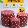 Коробка цилиндр набор из 3шт. 18,3х17,2см 9144-814-28 красный Коробка цилиндр набор из 3шт. 18,3х17,2см 9144-814-28 красный