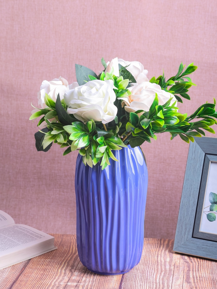 Ваза керамика 24х13,5х13,5см HM4141 синий Ваза керамика 24х13,5х13,5см HM4141 синий