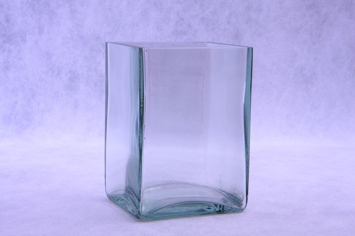 Ваза стекло Квадратная №2085 14х10х8,5см Доминик-2, прямоугольная