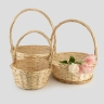 Корзина плетеная (ива) 3шт D38xH14/44см натуральный