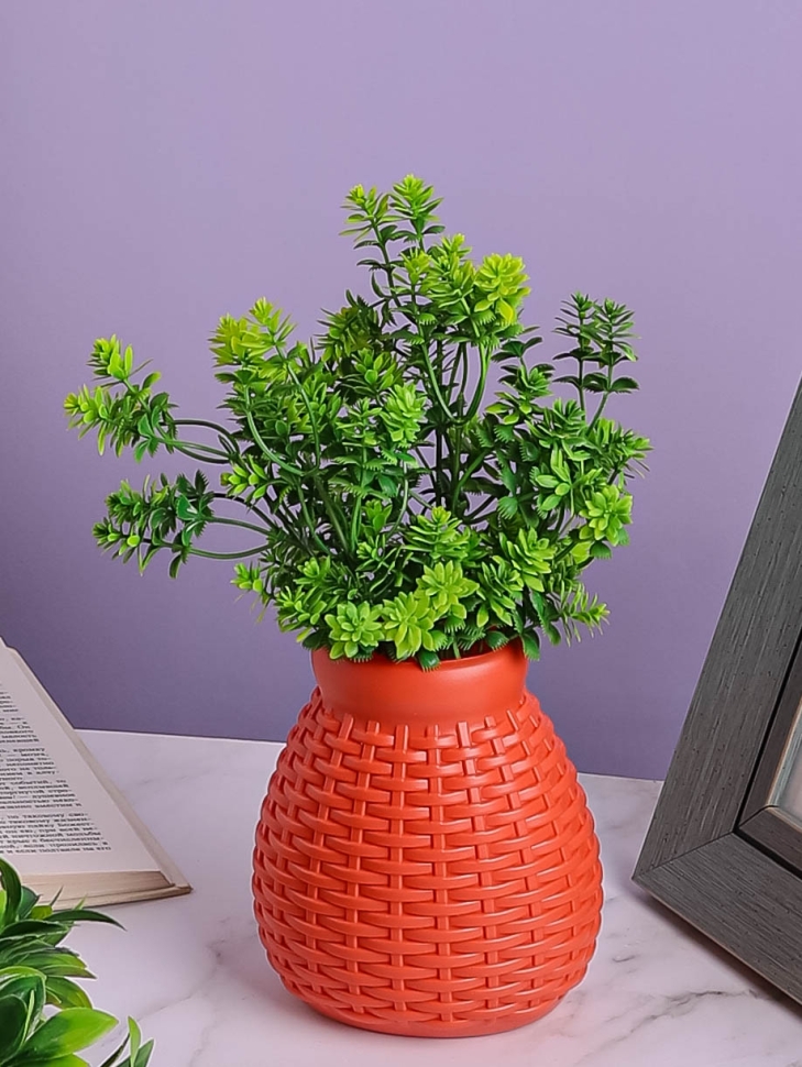 Ваза пластиковая H13,2 х D6,8х9см AS3568 оранжевый Ваза пластиковая H13,2 х D6,8х9см AS3568 оранжевый