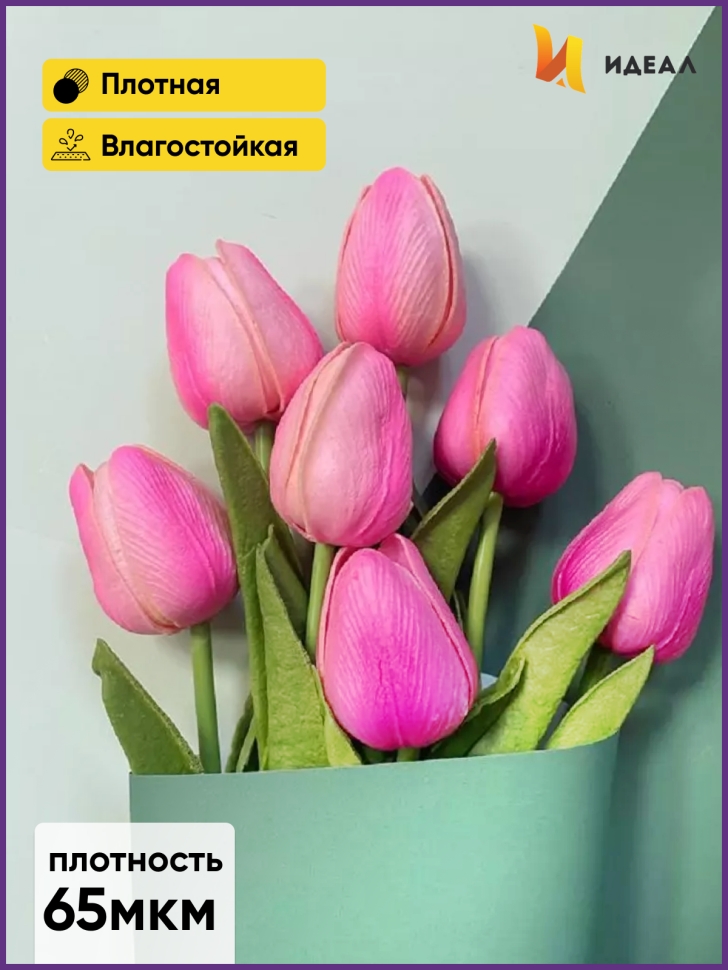 Пленка матовая 58смх58см 10 листов 65мкм РЦ двухцветная зеленый/фисташковый Пленка матовая 58смх58см 10 листов 65мкм РЦ двухцветная зеленый/фисташковый