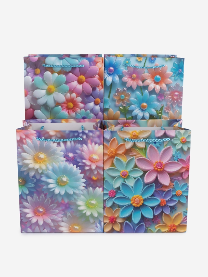 Сумочка Цветы 8846 18х23x10см микс