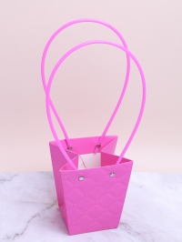 Сумочка для цветов 12х8х12,5см 3D М14 малиновый