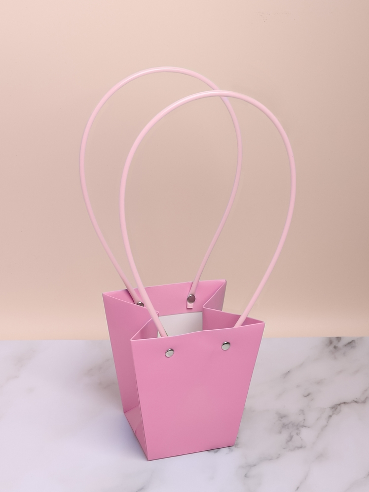 Сумочка для цветов 12х8х12,5см М114 розовый Сумочка для цветов 12х8х12,5см М114 розовый