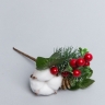 Бутоньерка Новогодняя 16см 18566