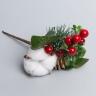 Бутоньерка Новогодняя 16см 18566