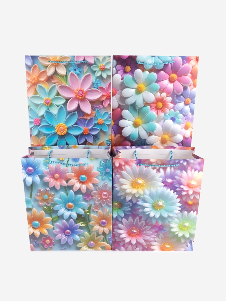 Сумочка Цветы 8846 26х32x10см микс