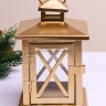Подсвечник Фонарь металлический 12х12х20см LNWB-3 золото