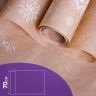 Бумага крафт 40г/м2, 70см x 10м, Салютики, белый
