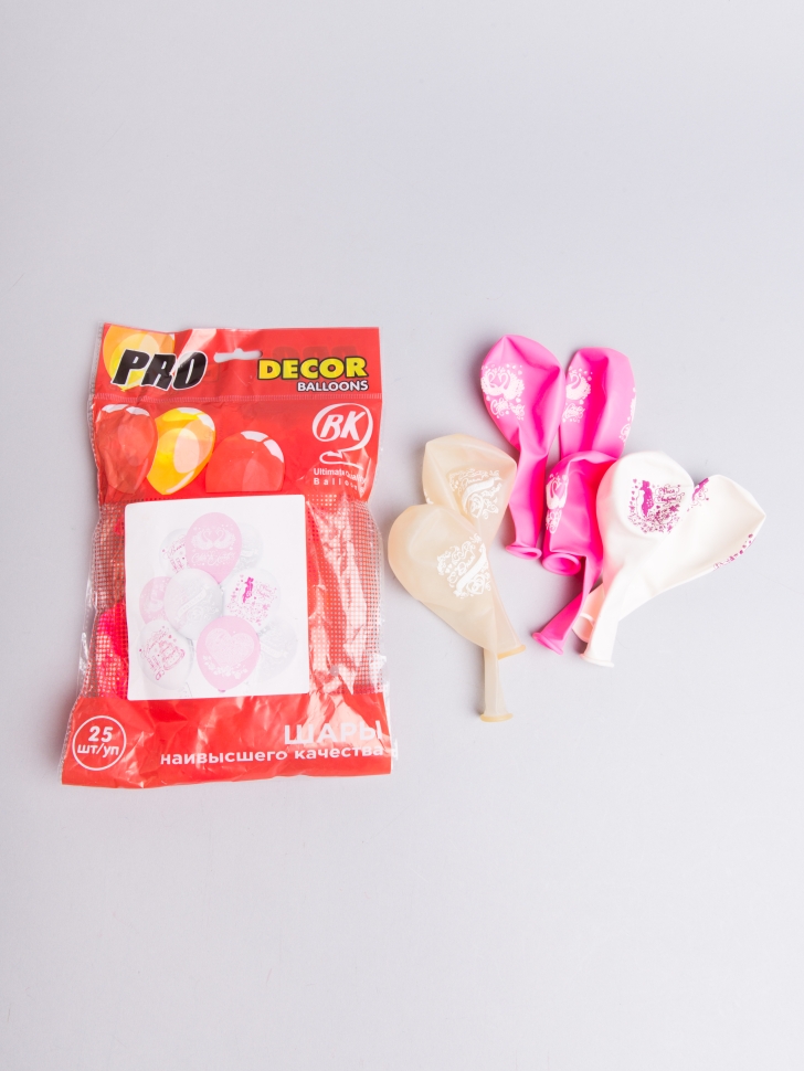 Шар воздушный 12"/30см 25шт. "Свадьба Нежность" Шар воздушный 12"/30см 25шт. "Свадьба Нежность"