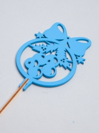 Вставка НГ деревянная 5шт №31 Шар синий