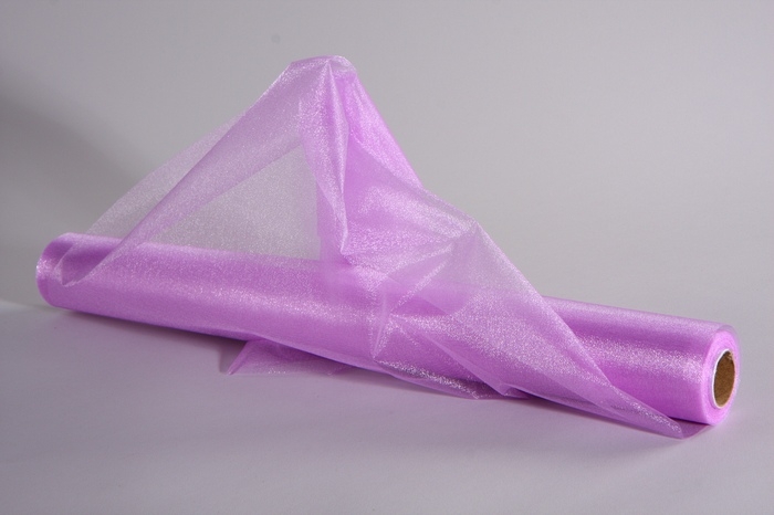 Органза-снег в рулоне 47см* 9м сиреневый Органза-снег в рулоне 47см* 9м сиреневый