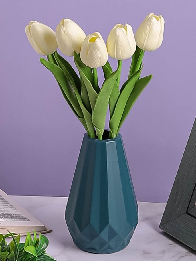 Ваза пластиковая  H15,3 х D7х3,8х4,8см 3574 синий