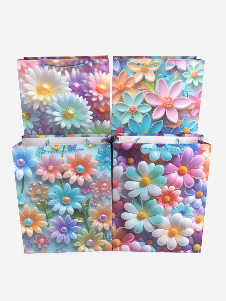 Сумочка Цветы 8846 31х40x12см микс