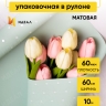 Пленка матовая 60мкм 58см х 10м РЦ горошек белый на фисташковом Пленка матовая 60мкм 58см х 10м РЦ горошек белый на фисташковом