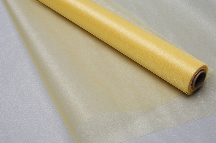 Органза-снег в рулоне 70смх9м золотистый Органза-снег в рулоне 70смх9м золотистый