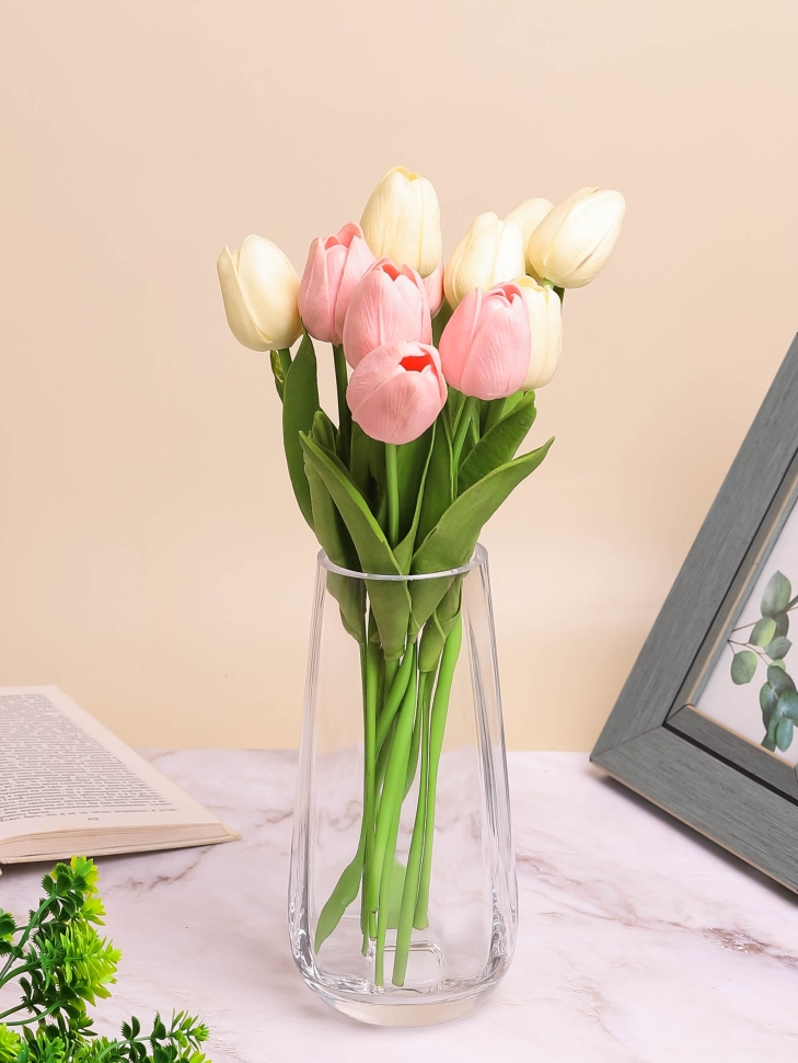 Ваза стекло h20 d10см К 217