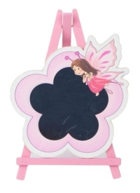 Грифельная табличка на подставке 15x14см Мольберт цветок с феей