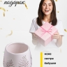 Кашпо керамика папоротник 15х15х14,5см белый Кашпо керамика папоротник 15х15х14,5см белый