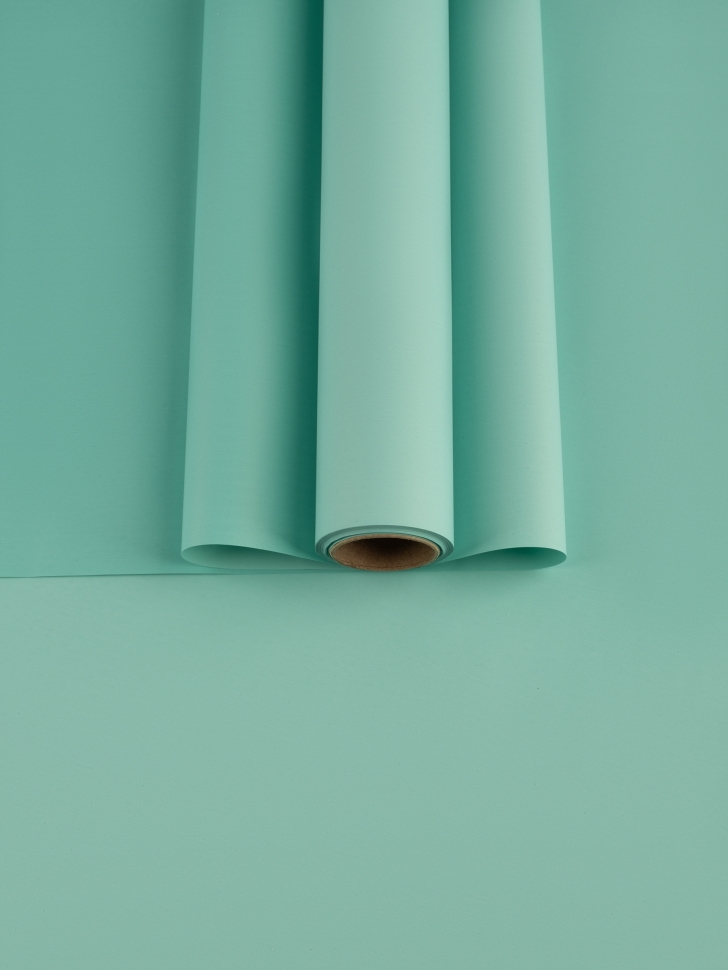 Пленка матовая  Пастель 58см х 10м на втулке, тиффани