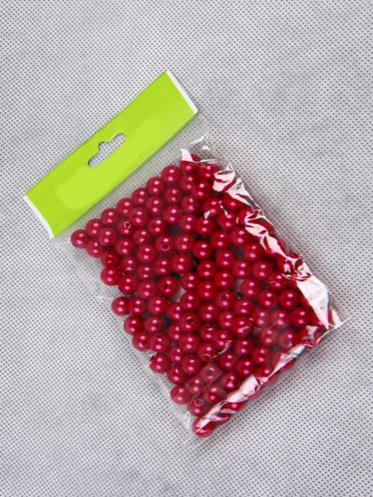 Бусинки 10мм П малиновые