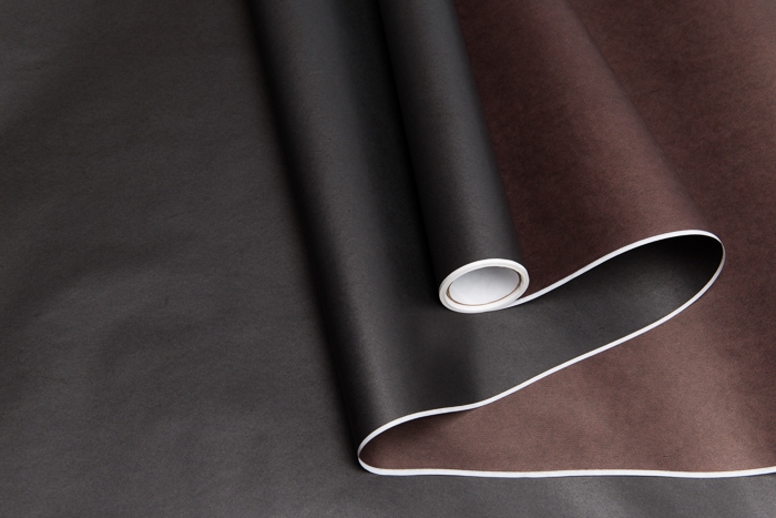 Бумага белая крафт 50г/м2, 70см x 10м, Тонировка 2-х сторонняя, чёрный/шоколад