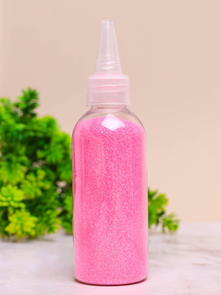 Блестки 80г К с дозатором розовые флуоресцентные