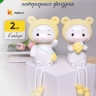 Фигурки 2шт. Мишки 7,5х7х12см 5002 желтый Фигурки 2шт. Мишки 7,5х7х12см 5002 желтый